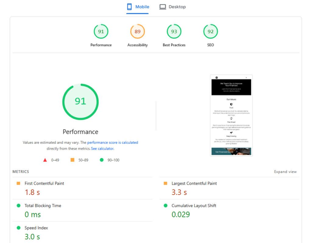 Divi moderate page PSI