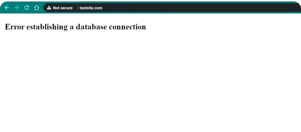 Error Establishing a Database Connection