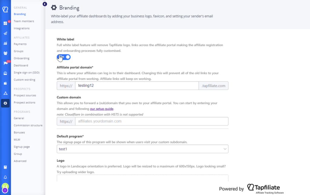 Tapfiliate white label